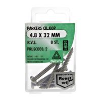 Parkers ck 4,8xx32mm rvs 8st - Deltafix