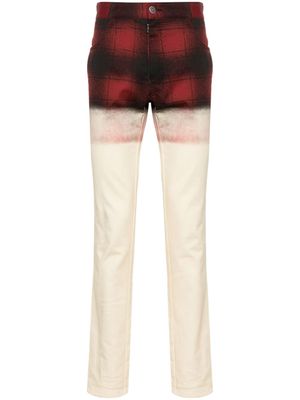 Maison Margiela jean slim à carreaux - Tons neutres