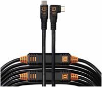 Tether Tools TetherPro Optima 10G USB-C, 31&apos; (9.4m), straight to right black