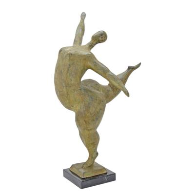 A MODERNIST BRONZE SCULPTURE OF A FEMALE NUDE