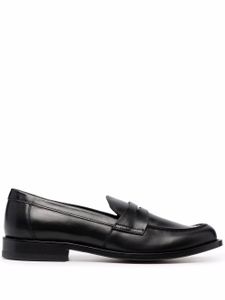 Scarosso Harper leather penny loafers - Noir