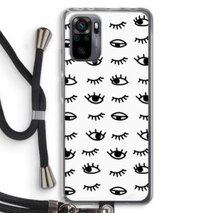 Eye pattern #2: Xiaomi Redmi Note 10 Pro Transparant Hoesje met koord