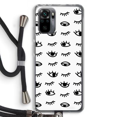 Eye pattern #2: Xiaomi Redmi Note 10 Pro Transparant Hoesje met koord