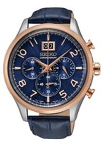 Horlogeband Seiko SPC134P1 / 7T04-0AE0 Leder Blauw 20mm