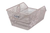 Basil Fietsmand cento flower achtermand 24 x 38,5 x 11 cm - nude metallic