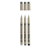 Sakura • pigma micron 05 fineliner set zwart & grijs 3pcs