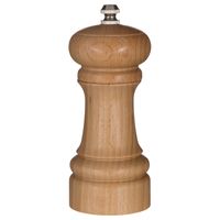 Pepermolen/zoutmolen hout beige 14 cm