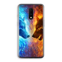Fire & Ice: OnePlus 7 Transparant Hoesje