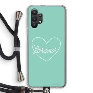 Forever heart pastel: Samsung Galaxy A32 5G Transparant Hoesje met koord