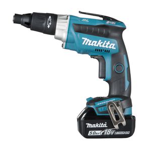 Makita DFS251RTJ 18v Schroevendraaier 5,0 Ah accu (2 st), snellader, Mbox