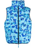 KidSuper gilet matelassé à imprimé graphique - Bleu