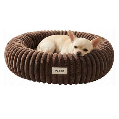 Pecco Luxe mand voor hond en kat - Orthopedisch - Rond 50 cm - Bruin rib