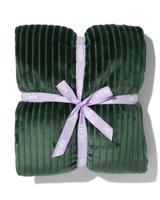 HEMA Woonplaid Fleece/sherpa 130x150 Groen (donkergroen) - thumbnail