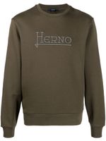 Herno sweat à logo brodé - Vert