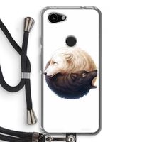 Yin Yang Wolves: Pixel 3a Transparant Hoesje met koord