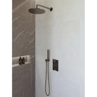 Wiesbaden Caral Inbouwthermostaat compleet met Hoofddouche (25cm) en Staafhanddouche - Gunmetal