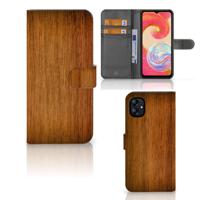 Samsung Galaxy A04e | Book Style Case | Donker Hout