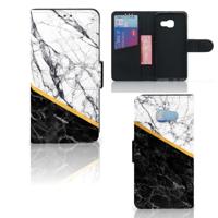 Samsung Galaxy A3 2017 | Bookcase | Marmer Wit Zwart - Origineel Cadeau Man