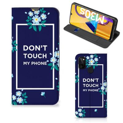 Samsung Galaxy M30s | M21 Design Case Flowers Blue DTMP Samsung Galaxy M30s | M21 Design Case Flowers Blue DTMP