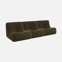 sweeek - 1-zits bouclé fauteuil met structuur, verstelbaar (set van 3) sweeek - 1-zits bouclé fauteuil met structuur, verstelbaar (set van 3)