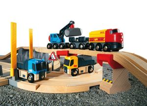 BRIO World - Spoor en Weg Transportset baan