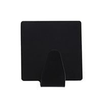 Zelfklevende haakjes rvs keuken/badkamer/kleding/ophang - zwart - 2x Zelfklevende haakjes rvs keuken/badkamer/kleding/ophang - zwart - 2x