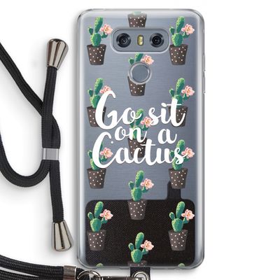 Cactus quote: LG G6 Transparant Hoesje met koord