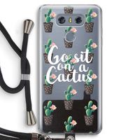 Cactus quote: LG G6 Transparant Hoesje met koord
