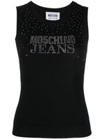 MOSCHINO JEANS débardeur à logo strassé - Noir