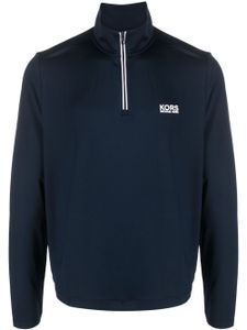 Michael Kors sweat zippé à logo imprimé - Bleu