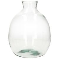 Bloemenvaas/vazen van glas D23.5 cm en H26.5 cm   -