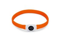 Beeztees safety gear glowy - halsband hond - oranje - 65x2,5 cm