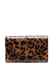 Zadig&Voltaire portefeuille en cuir Borderline à imprimé léopard - Marron