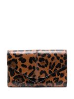 Zadig&Voltaire portefeuille en cuir Borderline à imprimé léopard - Marron
