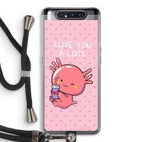 Love You A Lotl: Samsung Galaxy A80 Transparant Hoesje met koord