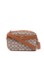 Coach sac à bandoulière à motif monogrammé en jacquard - Marron