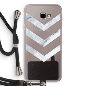 Marmeren pijlen: Samsung Galaxy J4 Plus Transparant Hoesje met koord