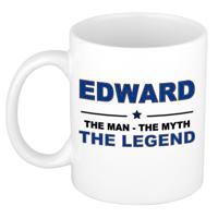 Edward cadeau mok - man myth legend - naam koffiemok - 300 ml - collega - vaderdag