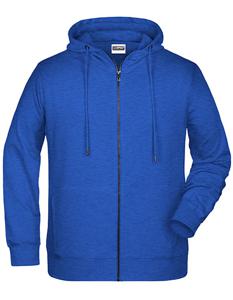 James & Nicholson JN8026 Men´s Zip-Hoody - /Ink-Melange - 3XL