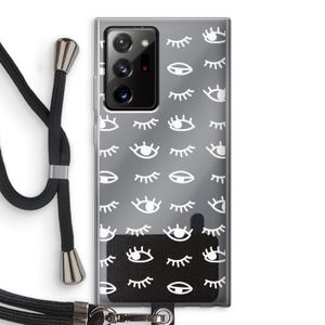 Eye pattern #3: Samsung Galaxy Note 20 Ultra / Note 20 Ultra 5G Transparant Hoesje met koord
