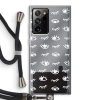 Eye pattern #3: Samsung Galaxy Note 20 Ultra / Note 20 Ultra 5G Transparant Hoesje met koord