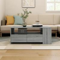 Salontafel 102x55x42 cm bewerkt hout grijs sonoma eikenkleurig