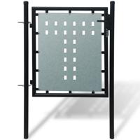 VidaXL Poort enkel 100x125 cm zwart - thumbnail