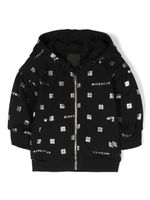 Givenchy Kids hoodie à logo métallisé - Noir