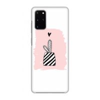 Zwart-wit cactus: Volledig geprint Samsung Galaxy S20 Plus Hoesje