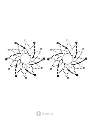 * BE LILY Zwart/Transparant tepelplakkers ,BL275035