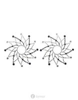 * BE LILY Zwart/Transparant tepelplakkers ,BL275035