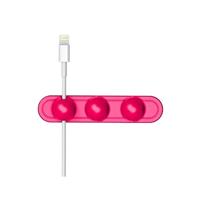 Magnetische draad take-up kabel Winder magnetische houder Desktop opslag (Rose Red)