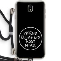 Vriendelijkheid: Samsung Galaxy J7 (2017) Transparant Hoesje met koord