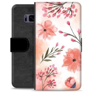 Samsung Galaxy S8 Premium Wallet Hoesje - Roze Bloemen